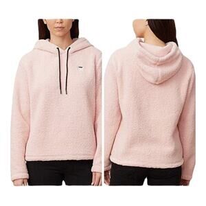 Fila Josephine Pink Sherpa Hoodie Size M